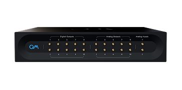 Analog and digital I/O module with digital outputs, analog outputs, and analog inputs.