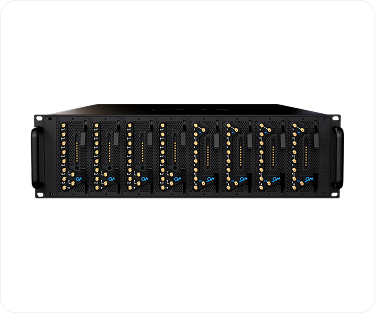 Quantum control system with multiple modular electronic control channels for precision measurement and control.