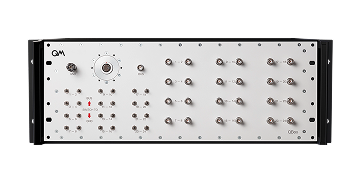 Multi-channel test and measurement system with multiple precision connectors and input/output channels.
